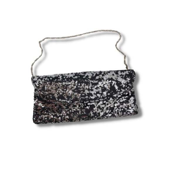 Jeanne Lottie Sequin Clutch With Chain Strap - Picture 2 of 6